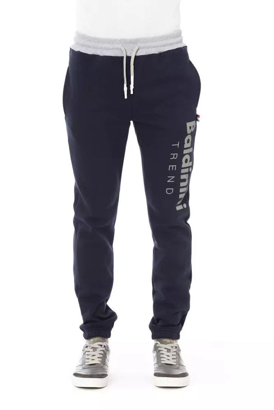 Baldinini Trend Tricolor Insert Fleece Sport Pants in Blue