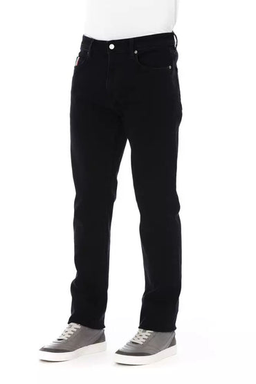 Baldinini Trend Elegant Black Cotton Blend Jeans