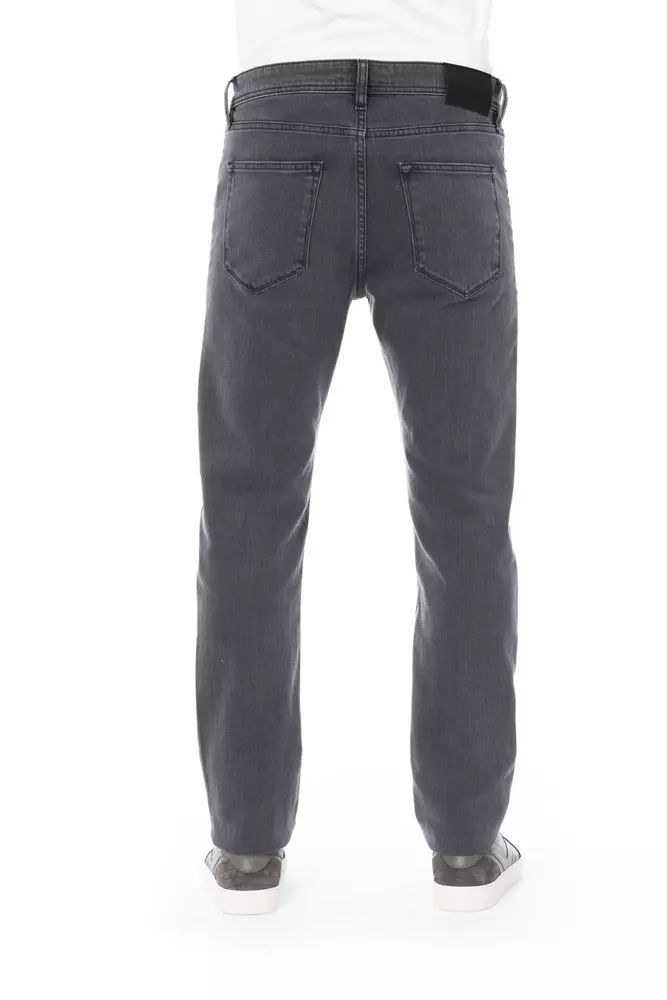 Baldinini Trend Chic Gray Regular Fit Men's Jeans