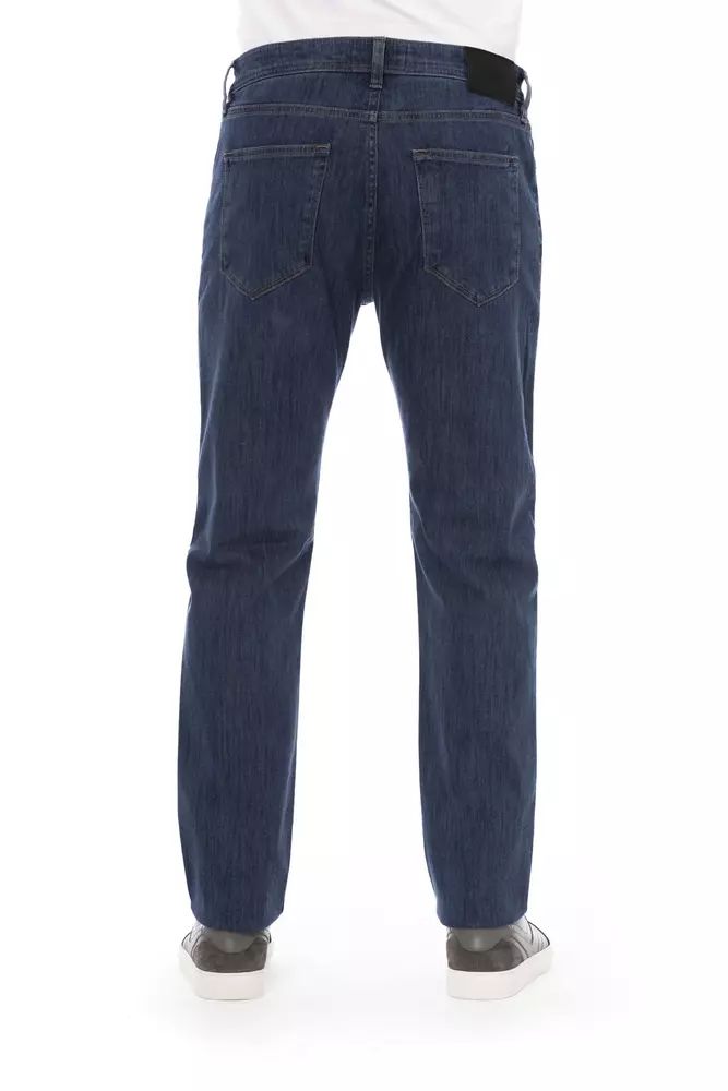 Baldinini Trend Chic Cotton Blend Denim for the Modern Man