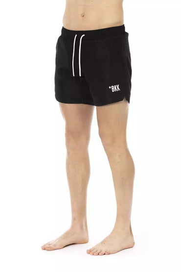 Bikkembergs Chic Black Swim Shorts with Signature Band