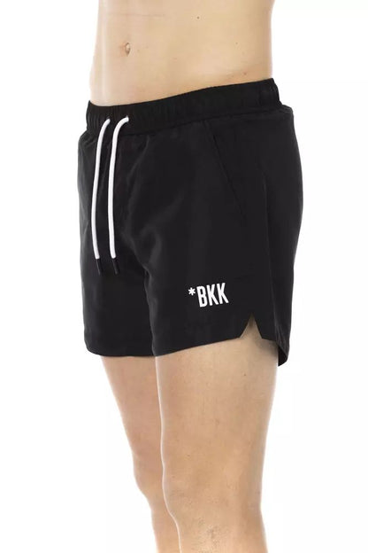 Bikkembergs Chic Black Swim Shorts with Signature Band