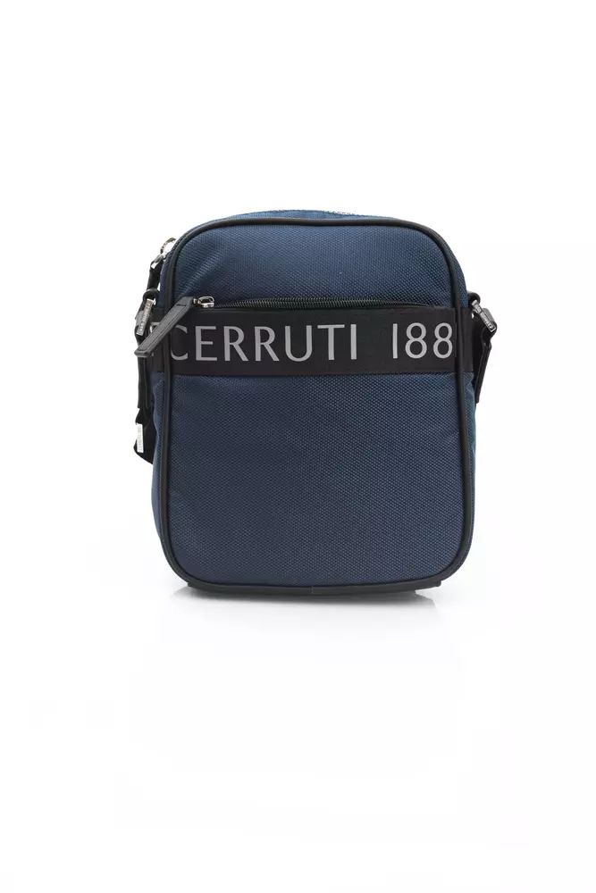 Cerruti 1881 Umhängetasche aus blauem Nylon