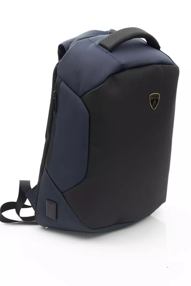 Blauer Nylon-Rucksack von Automobili Lamborghini