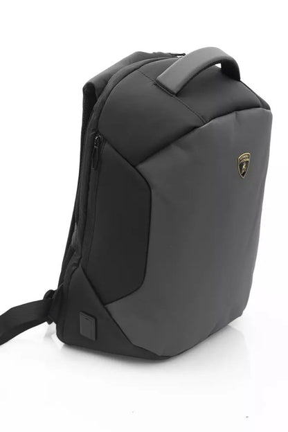 Grauer Nylon-Rucksack von Automobili Lamborghini