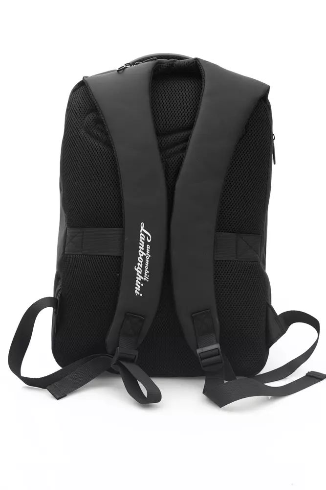 Grauer Nylon-Rucksack von Automobili Lamborghini