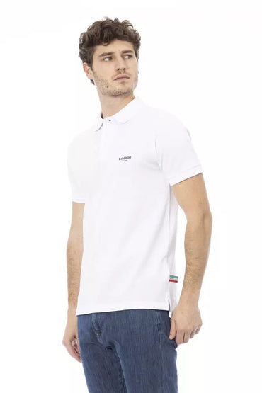 Baldinini Trend weißes Baumwoll-Poloshirt