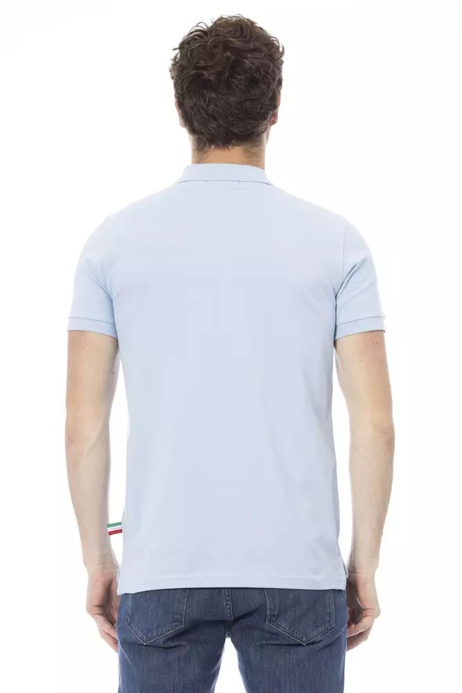 Baldinini Trend Elegant Light Blue Cotton Polo Shirt