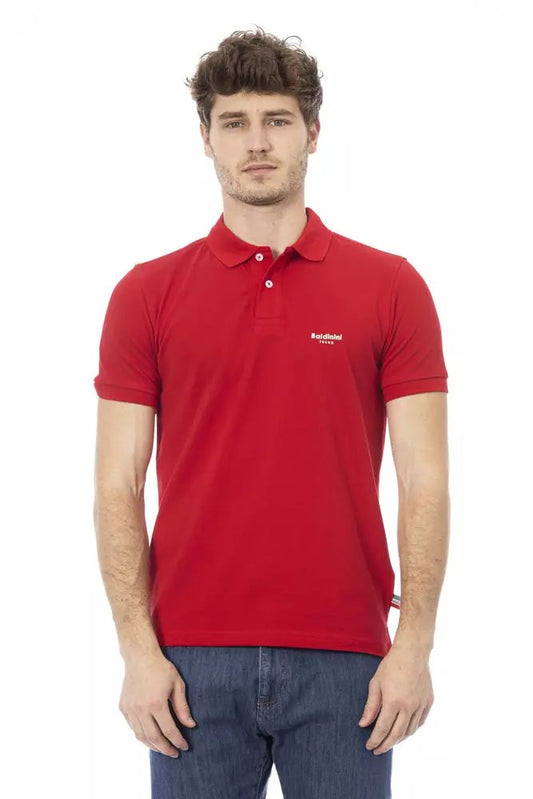 Baldinini Trend Poloshirt aus roter Baumwolle