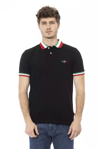 Baldinini Trend Tricolor Collar Cotton Polo Shirt