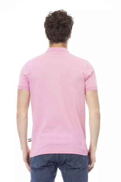 Baldinini Trend rosa Baumwoll-Poloshirt