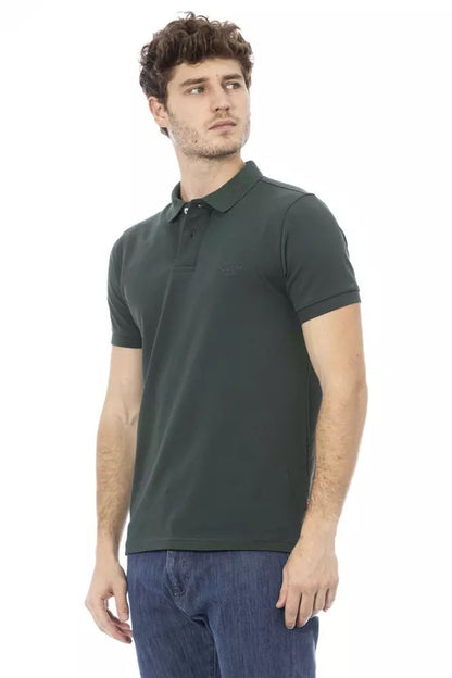 Baldinini Trend grünes Baumwoll-Poloshirt