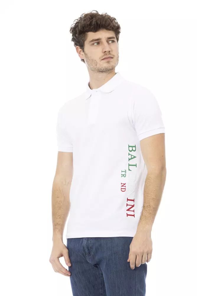 Baldinini Trend Elegant White Cotton Polo Shirt