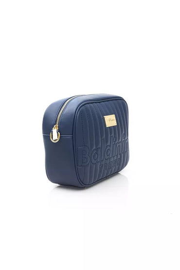 Baldinini Trend Elegant Blue Shoulder Bag with Golden Accents