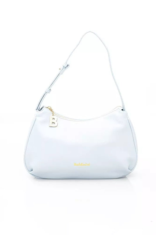 Baldinini Trend Elegant Light Blue Shoulder Bag with Golden Accents