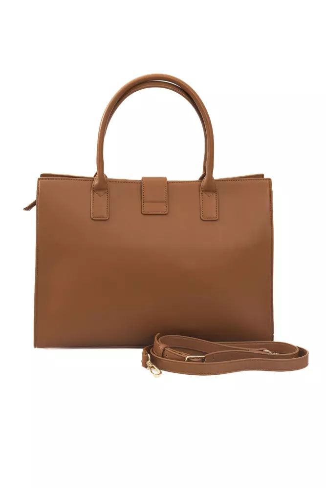 Baldinini Trend Elegant Brown Shoulder Bag with Golden Accents