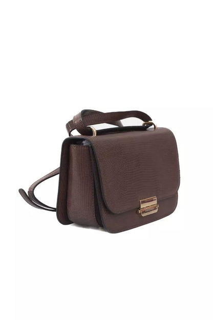 Baldinini Trend Elegant Brown Shoulder Bag with Golden Accents