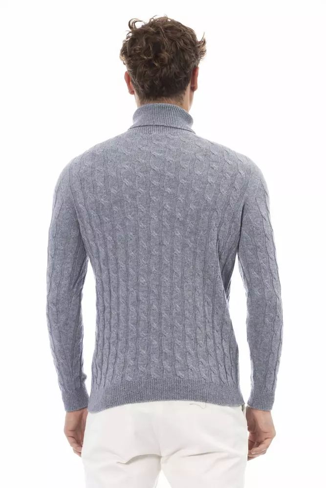 Hellblauer Viskosepullover von Alpha Studio