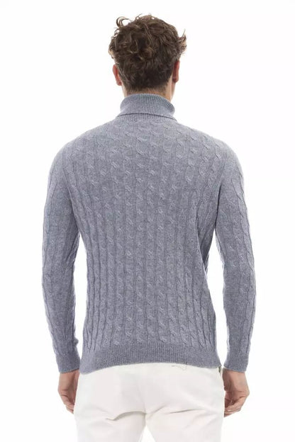 Hellblauer Viskosepullover von Alpha Studio