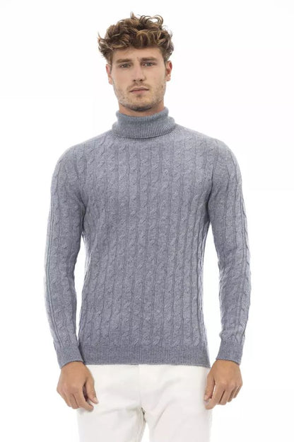 Hellblauer Viskosepullover von Alpha Studio