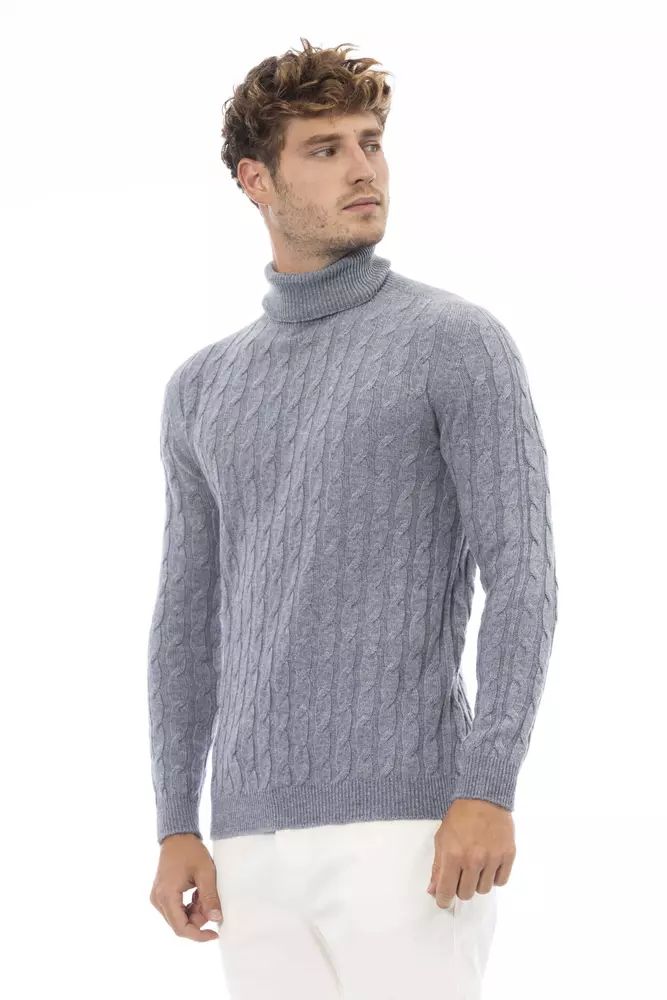 Hellblauer Viskosepullover von Alpha Studio