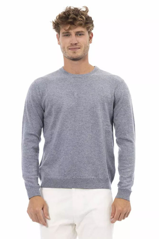 Hellblauer Viskosepullover von Alpha Studio