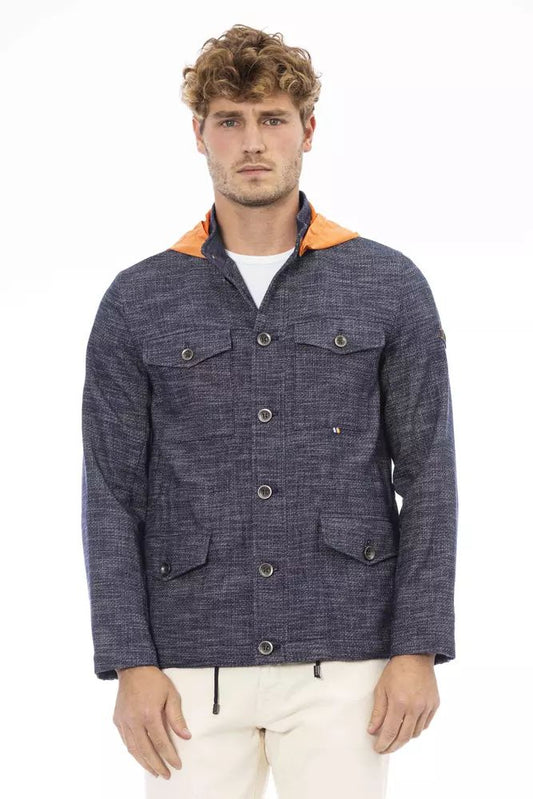 Distretto12 Blaue Baumwolljacke