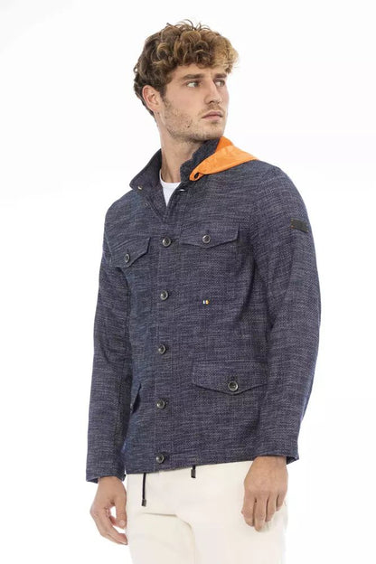 Distretto12 Blaue Baumwolljacke