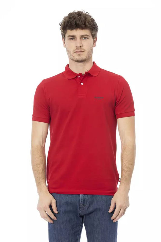 Baldinini Trend Poloshirt aus roter Baumwolle