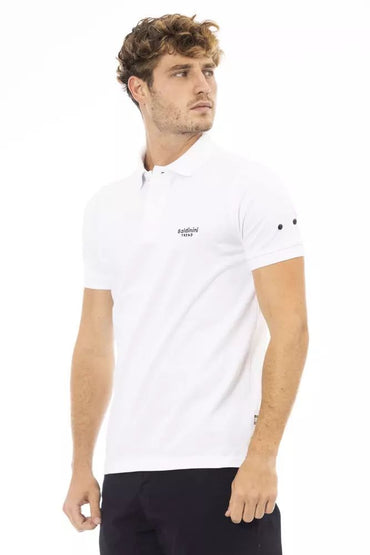 Baldinini Trend schwarzes Baumwoll-Poloshirt