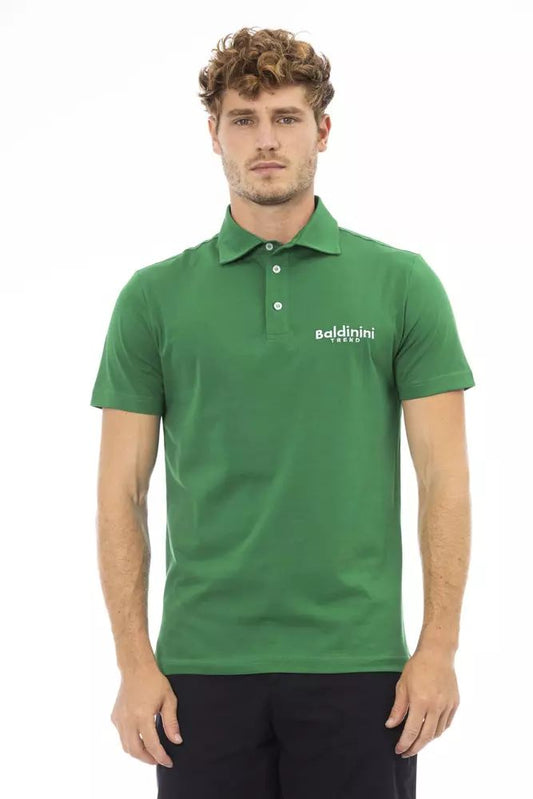 Baldinini Trend grünes Baumwoll-Poloshirt