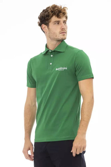 Baldinini Trend grünes Baumwoll-Poloshirt