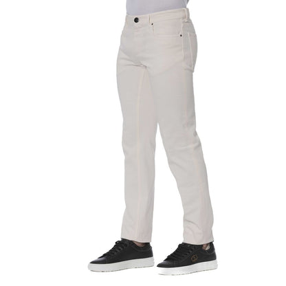 Trussardi Elegant White Cotton Denim for Men