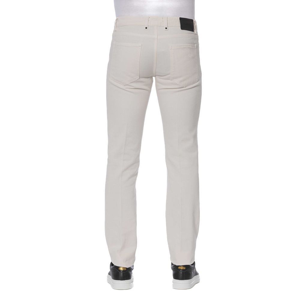 Trussardi Elegant White Cotton Denim for Men