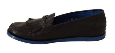 Dolce & Gabbana Italian Luxury Leather Tassel Loafers