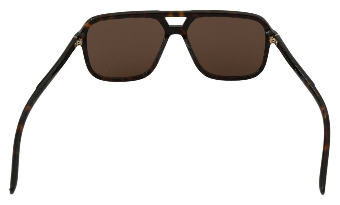 Dolce &amp; Gabbana Braune Piloten-Sonnenbrille mit Leopardenmuster für Herren