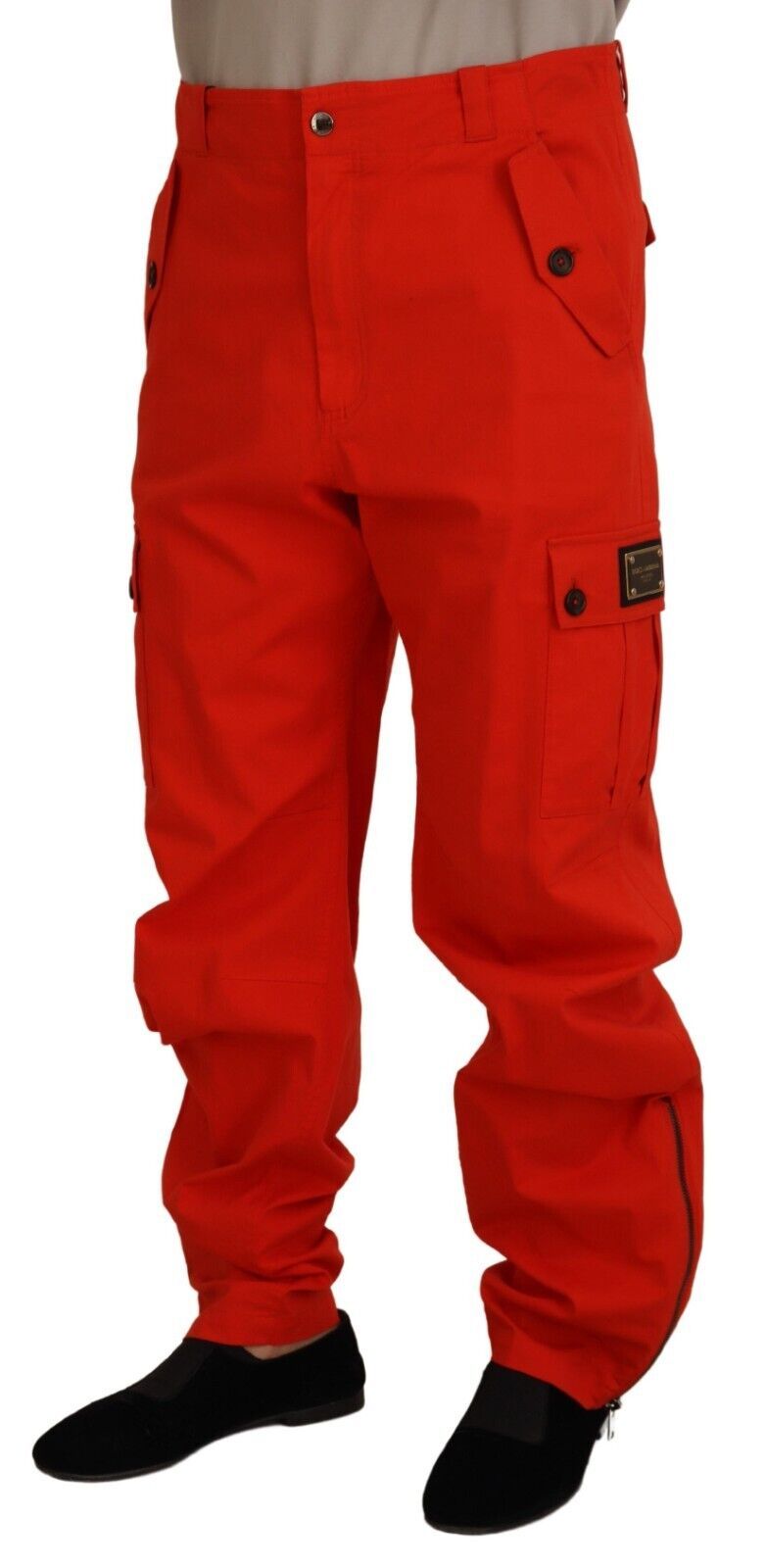 Dolce &amp; Gabbana Red Cargo Herrenhose Baumwollhose