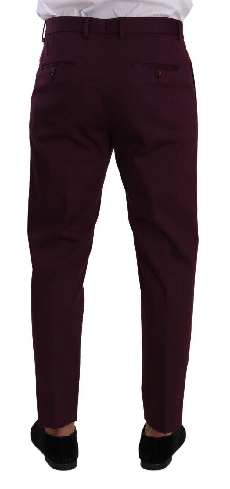 Dolce &amp; Gabbana Lila konische Chino-Anzughose aus Baumwolle