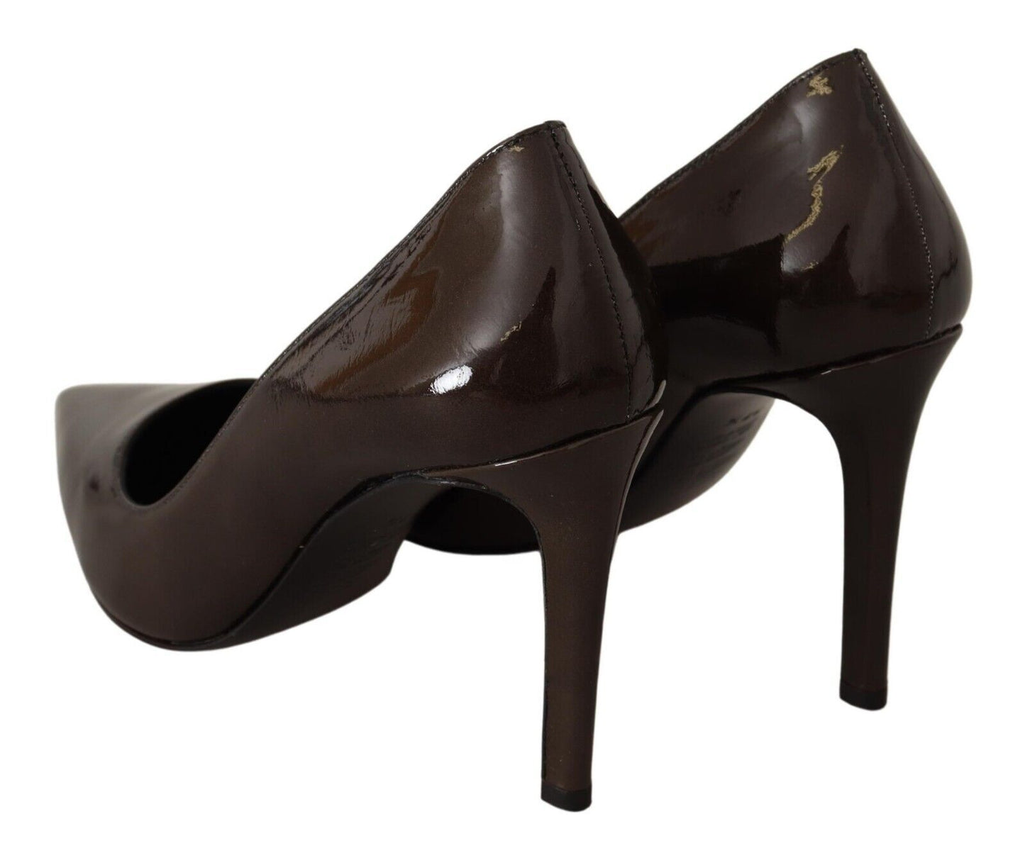 Sofia Brown Lackleder Stiletto Heels Pumps Schuhe