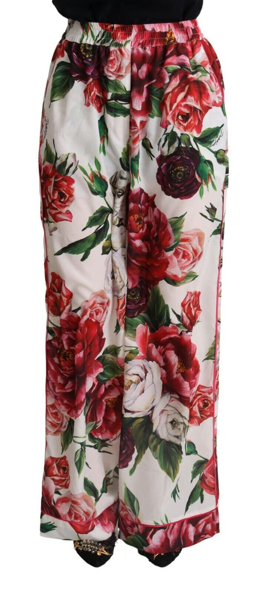 Dolce & Gabbana Elegant Floral Wide Leg Pants