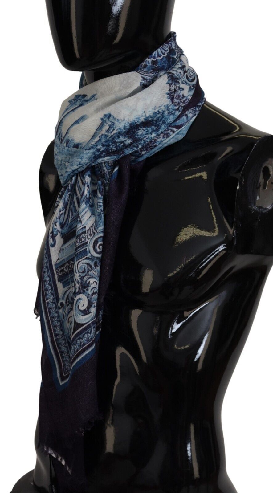 Dolce & Gabbana Elegant Blue Cashmere Blend Men's Scarf