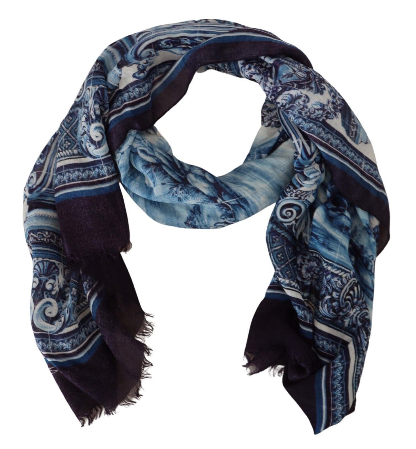 Dolce & Gabbana Elegant Blue Cashmere Blend Men's Scarf