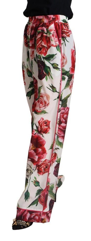 Dolce & Gabbana Elegant Floral Wide Leg Pants