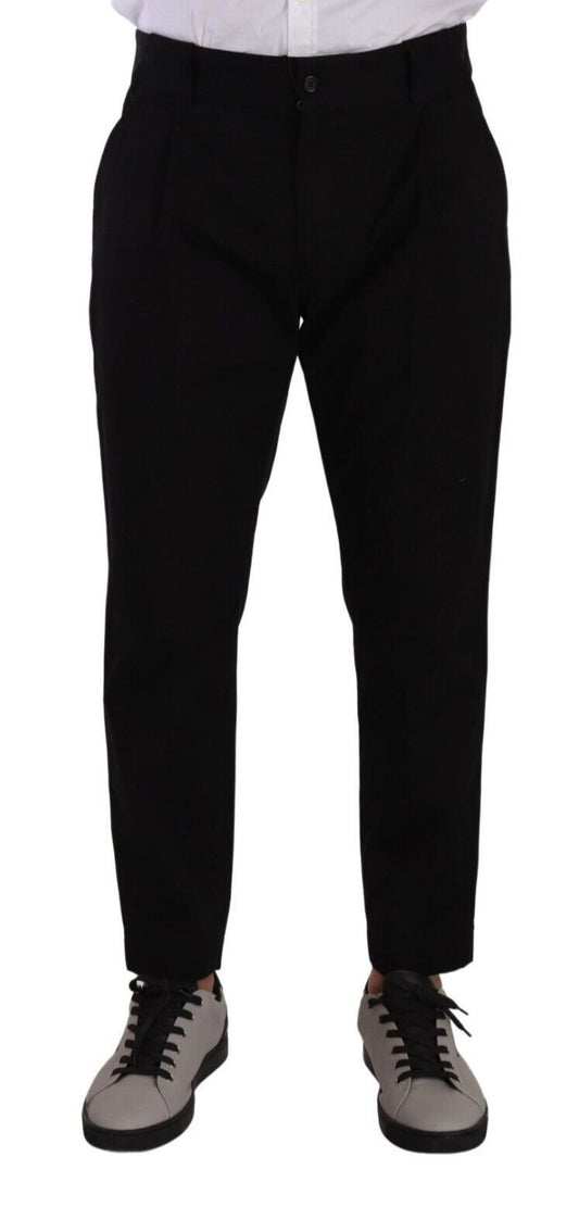 Dolce &amp; Gabbana Schwarze Baumwoll-Stretch-Chinohose-Jeans