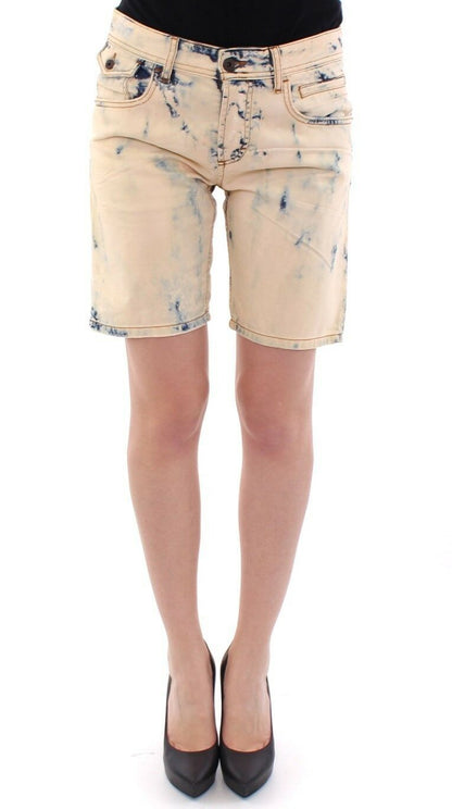 Dolce &amp; Gabbana Blue Cotton Washed Jeans Shorts Hose