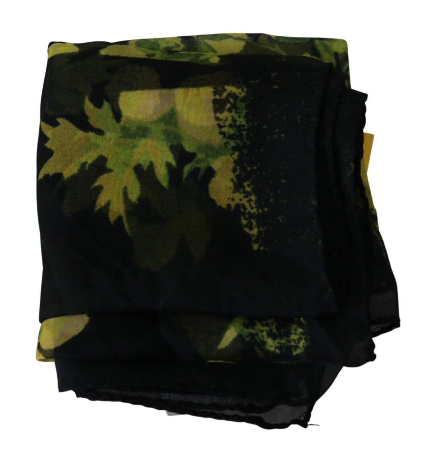 GF Ferre Schwarz-Gelb-Blumen-Wickelschal-Foulard-Schal