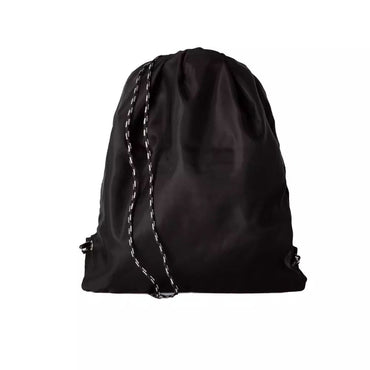 Neil Barrett Sleek Black Nylon Drawstring Backpack