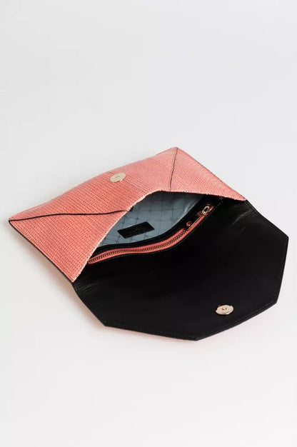 Trussardi-Clutch aus rosafarbenem Leder