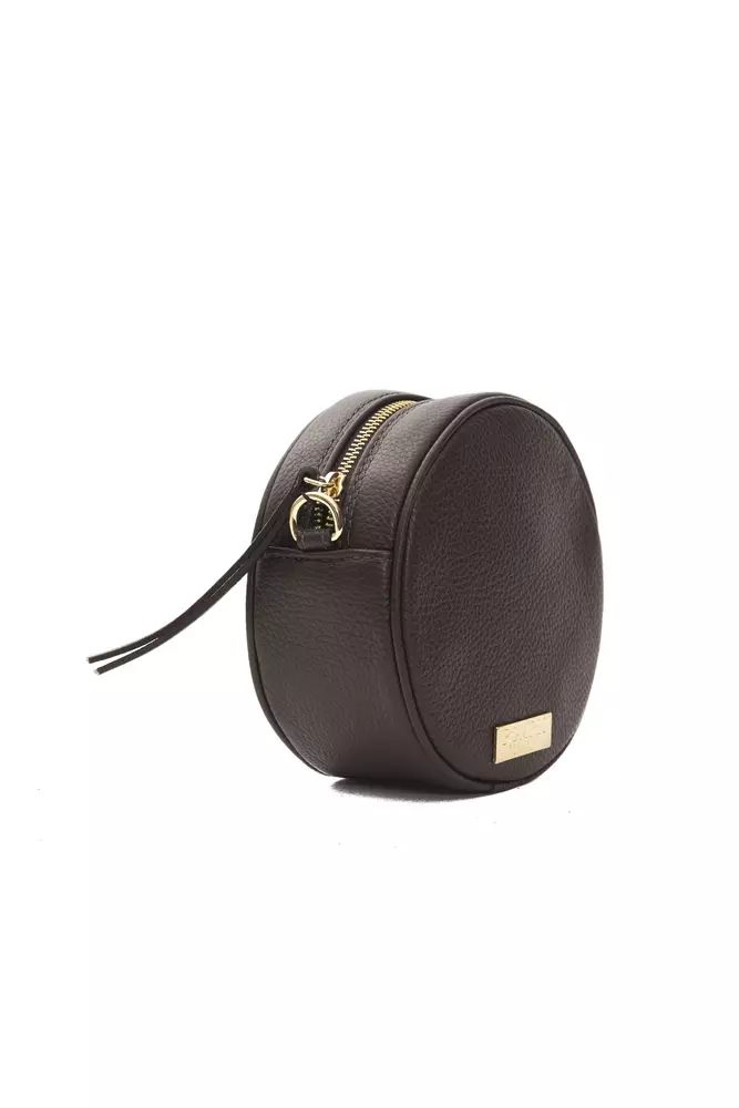 Pompei Donatella Elegant Small Oval Leather Crossbody