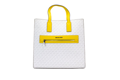 Michael Kors Kenly Large Signature Citrus PVC North South Tote Computer-Handtasche